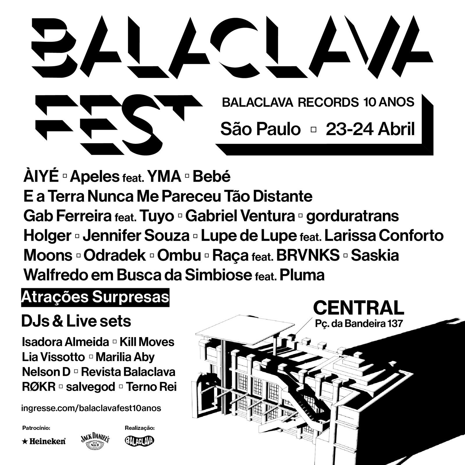 Balaclava Fest 2022 Cartaz - 10 Anos Balaclava Records
