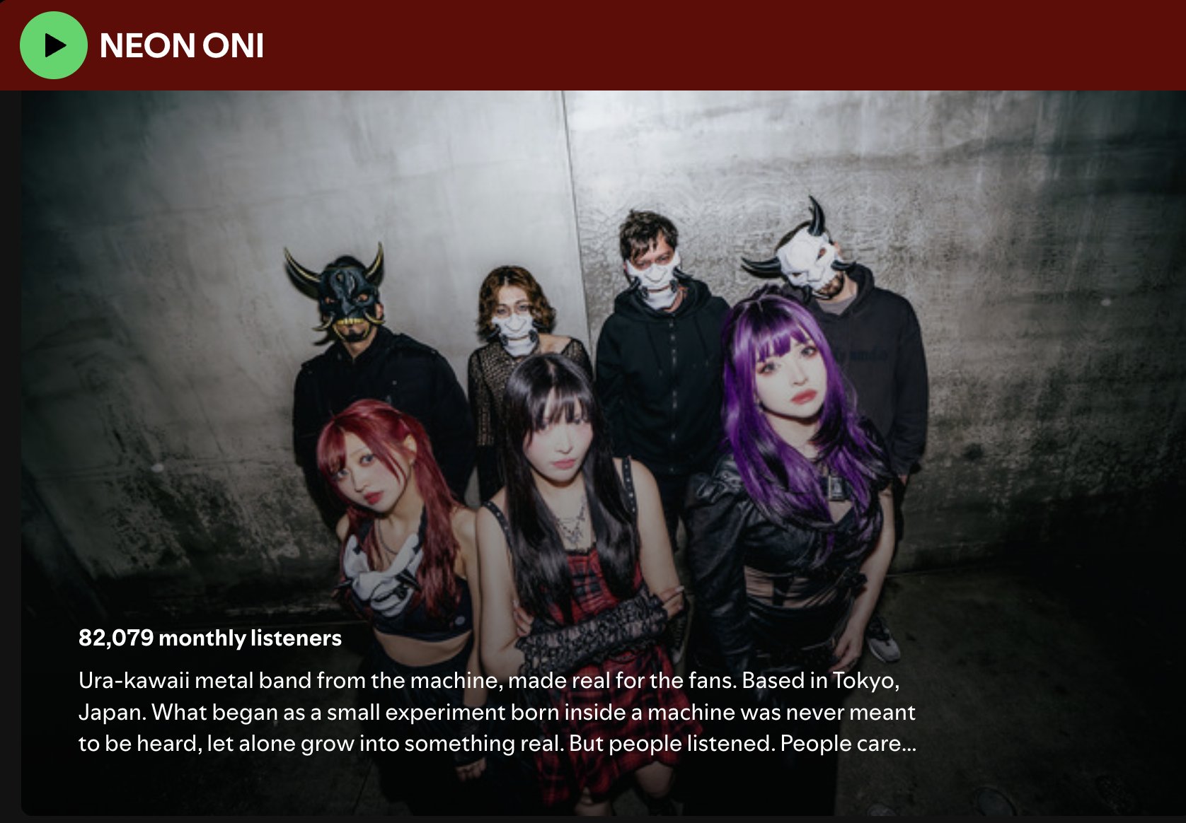 banda criada por IA Spotify - Neon Oni